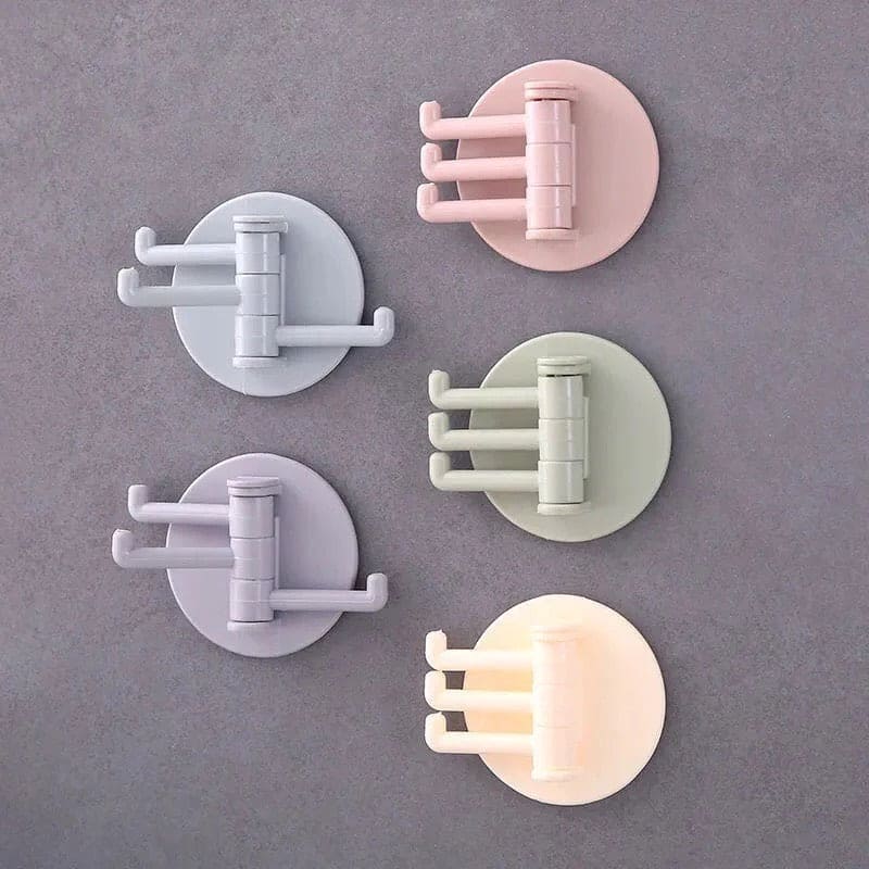 Three Branch Rotating Seamless Adhesive Hook, Strong Bearings Stick Kitchen Wall Hook, Bathroom Hanger, Kitchen Wall Hook Three Branch Rotating Seamless Adhesive Hook, Strong Bearings Stick Kitchen Wall Hook, Bathroom Hanger, Kitchen Wall Hook
